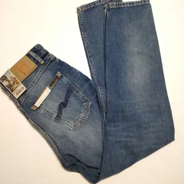 새상품 미사용 Nudie Jeans 오가닉 코튼 데미지 진