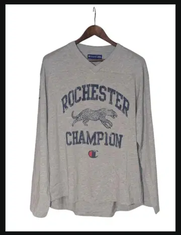 미사용 ZARA/Champion 콜라보 V넥 롱T 그레이 정가 7990엔