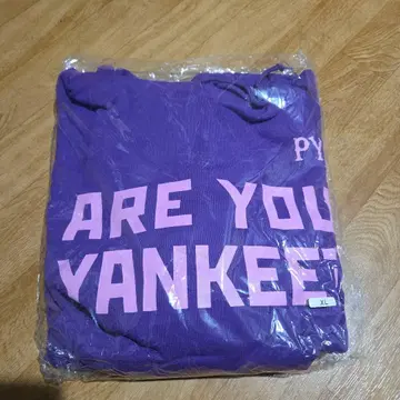 미사용 새상품 PIZZA YANKEE 보라색 후드티 XL