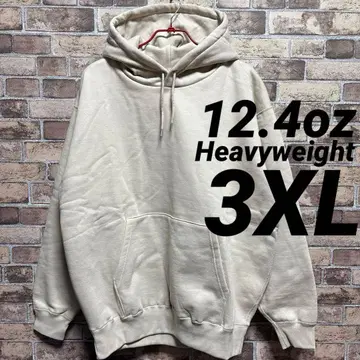 12.4oz 헤비 웨이트 무지 후드티 3XL(4L) 샌드