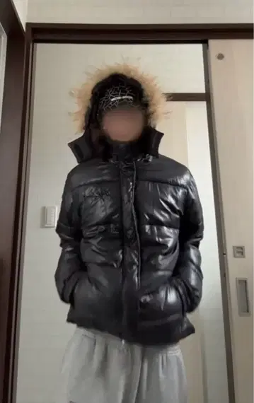 다운 자켓 블랙 퍼 포함