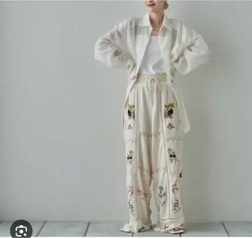 TODAYFUL 자수 패치워크 팬츠 38 자수