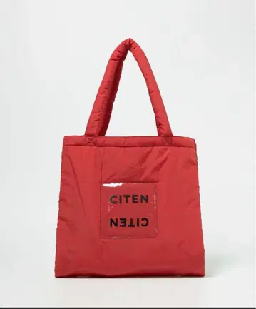 CITEN 패디드 클리어 로고 토트백