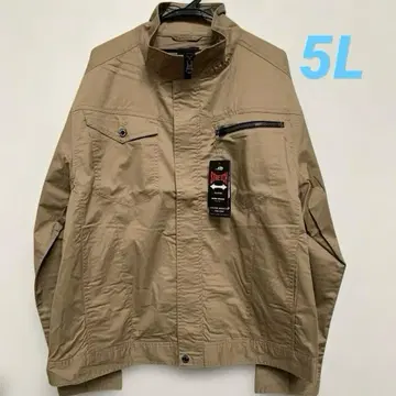 5L 빅 사이즈 카멜 아우터 자켓 스트레치 소재