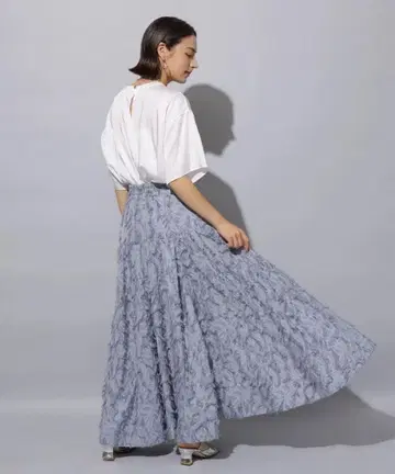 Arpege story 플러피 개더 플레어 스커트