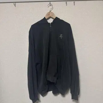 블랙 집업 후드티