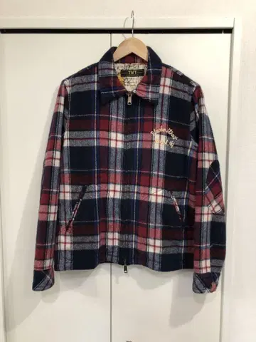 TMT 체크 무늬 울 자켓