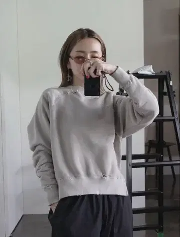 LON TWO SIDE SWEATSHIRT#03 Greige