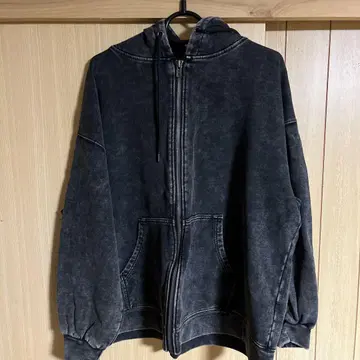 welise 다크 그레이 집업 후드티