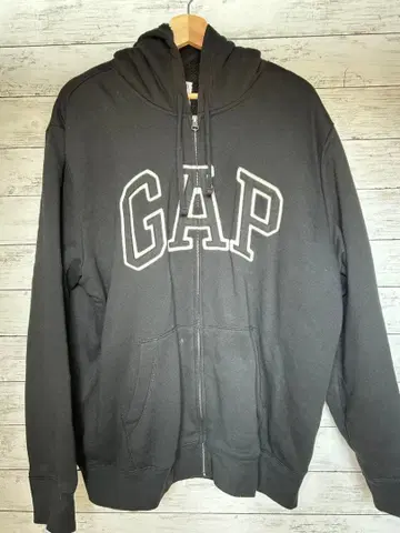 GAP 남성용 XL 보아 플리스 집업 후드티 빅 로고 자수