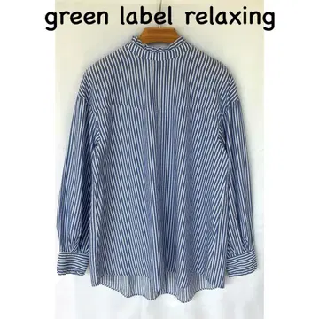green label relaxing 스트라이프 패턴 긴팔 블라우스