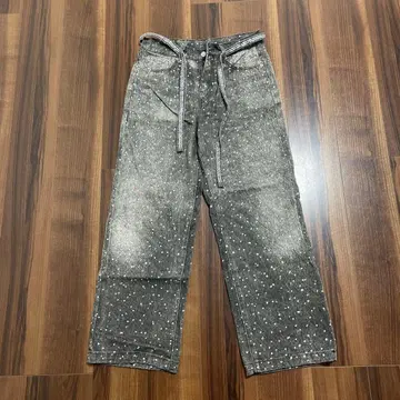 큐빅 데님 팬츠