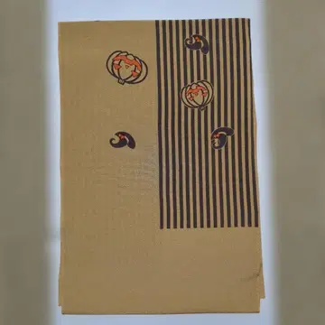 오비 장식 천 오비 할로윈 10월 기모노 짙은 베이지 호박