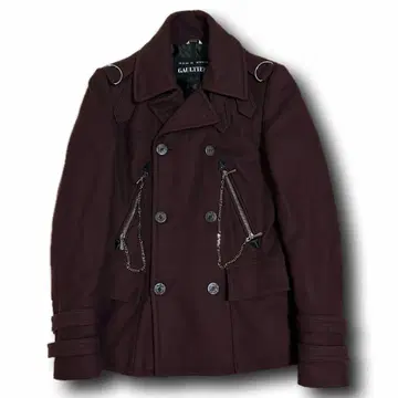 09AW Jean Paul Gaultier 체인 장식 P 코트