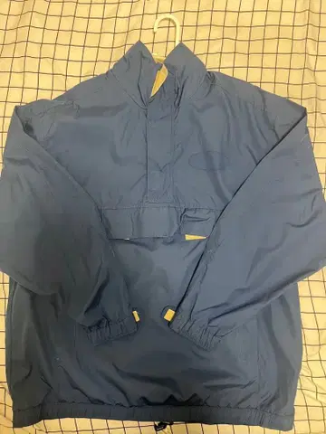 리복 하프 지퍼 나일론 자켓 파랑