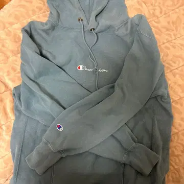 Champion 리버스 위브 후드티 XL 스카이블루