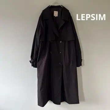 LEPSIM 블랙 트렌치코트 F 사이즈