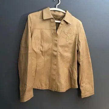 BLANCE 베이지 가죽 자켓 아우터 양가죽 램 가죽 천연 가죽