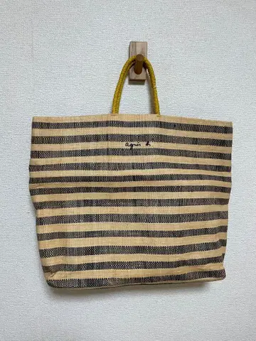 agnes b. 스트라이프 토트백