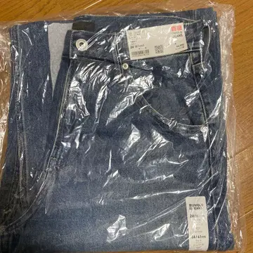UNIQLO 배기 커브 청바지 기장 짧음 24 67 Blue