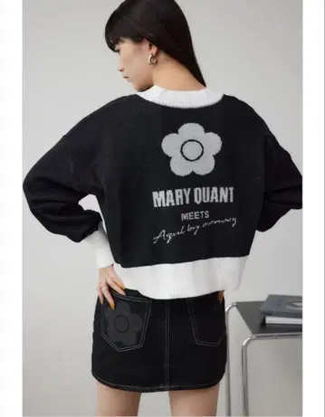 MARY QUANT x AZUL 로고 가디건