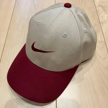 NIKE 야구 모자 베이지 빨간색 90s vintage