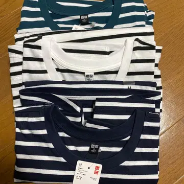 UNIQLO 스무스 코튼 릴랙스 보더 T 3개 세트