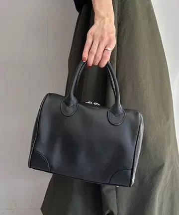 미사용 파피요네 소가죽 미니 보스턴 백