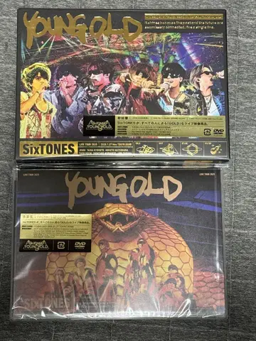 SixTONES YOUNG GOLD 최초 한정판 일반 버전 세트 DVD
