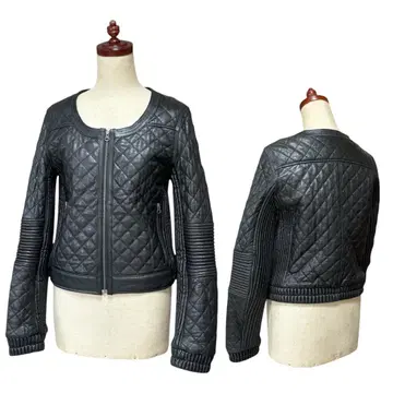 램 가죽 퀼팅 자켓 가죽 자켓 바이크 바이커 블랙