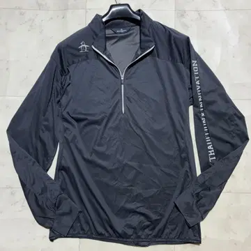 먼싱웨어 골프웨어 특대형 3L 집업 블루종 하프 지퍼