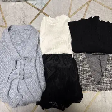 GRL 원피스, 상의, 스커트, 가디건 5점 묶음 판매