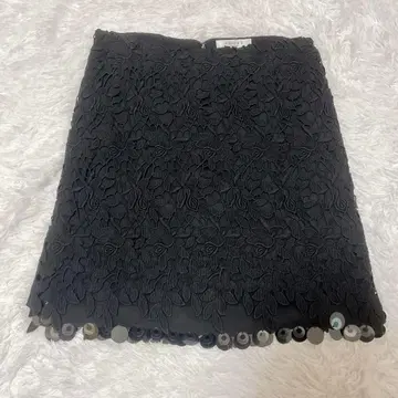 [새상품] ADORE 애도르 스팽글 레이스 스커트 블랙 꽃무늬 38