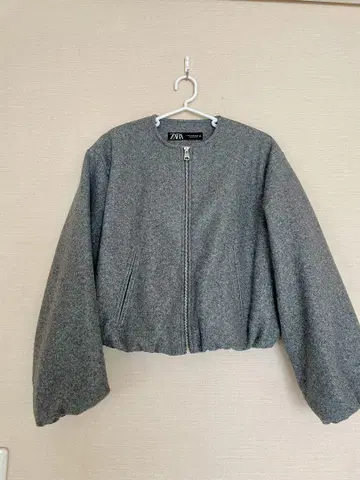ZARA 그레이 노카라 자켓