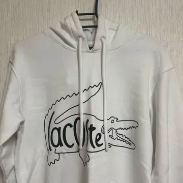 Lacoste 로고 화이트 후드티 원피스