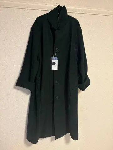 FASHIRU 다크 그린 롱 코트