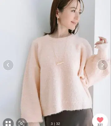 [ 새상품급 ] 울 블렌드 크롭 크루넥 니트