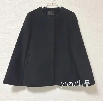 새상품급 M-premier 엠프리미어 노카라 숏코트 블랙 프티 사이즈