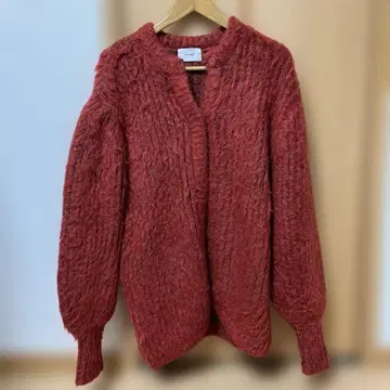 CLANE (클라네) 샤기 가디건 (RED)