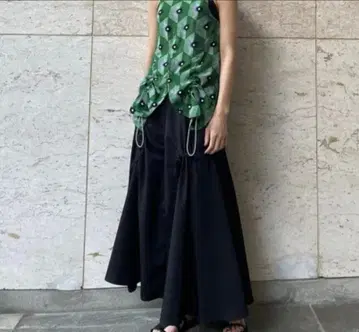 UN3D (언쓰리드) 헴 개더 패턴 탱크탑 F 올 패턴