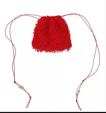 nknit 몹 드로스트링 백 빨간색