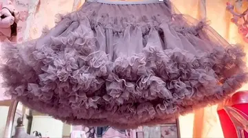 볼륨 샤샤 스커트 퍼플 미사용 새상품