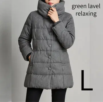 빅토리아 램스울 green label relaxing 다운 코트