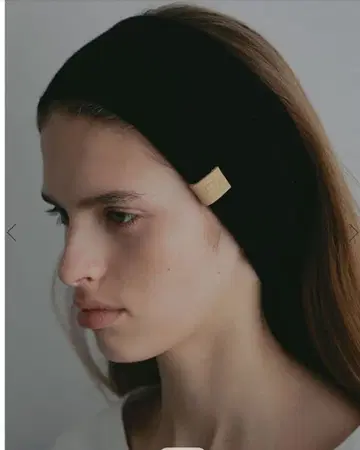 ETRETOKYO 울 캐시미어 니트 헤어밴드 블랙