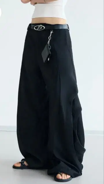 와이드 팬츠 Deconstructed 와이드 레그 팬츠
