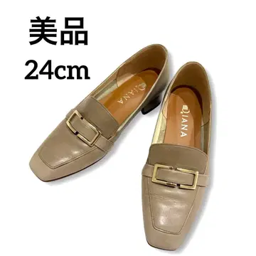 [ 새상품급 ] DIANA 스퀘어 로퍼 베이지 버클 포함 24cm