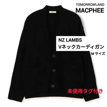 미사용 새상품 MACPHEE 맥피 V넥 가디건 M 블랙