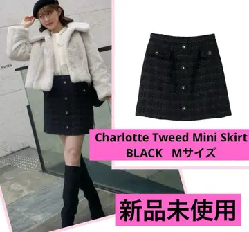 Charlotte Tweed 미니 스커트 BLACK M 사이즈