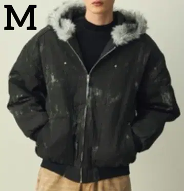 대특가 퍼 포함 블루종 지퍼 후드티 자켓 M
