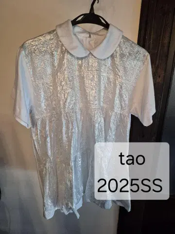 tao 2025SS 실버 반팔 셔츠